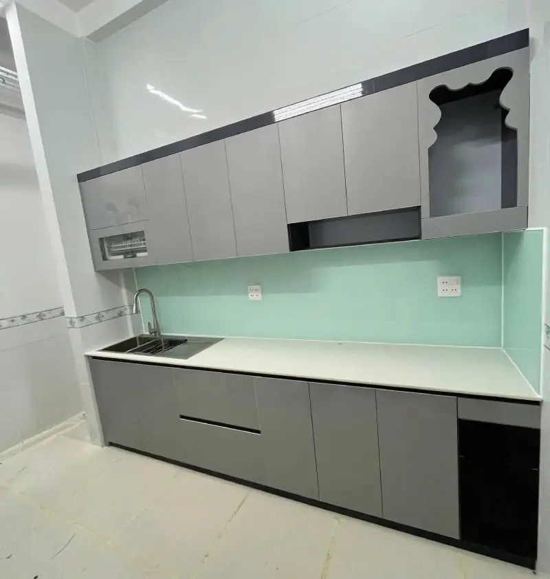 Thi Công Tủ Bếp Nhựa Vincoplast Cho Anh Lâm Chấn Huy Chung Cư Nam Đô Trương Định Tối 16/9