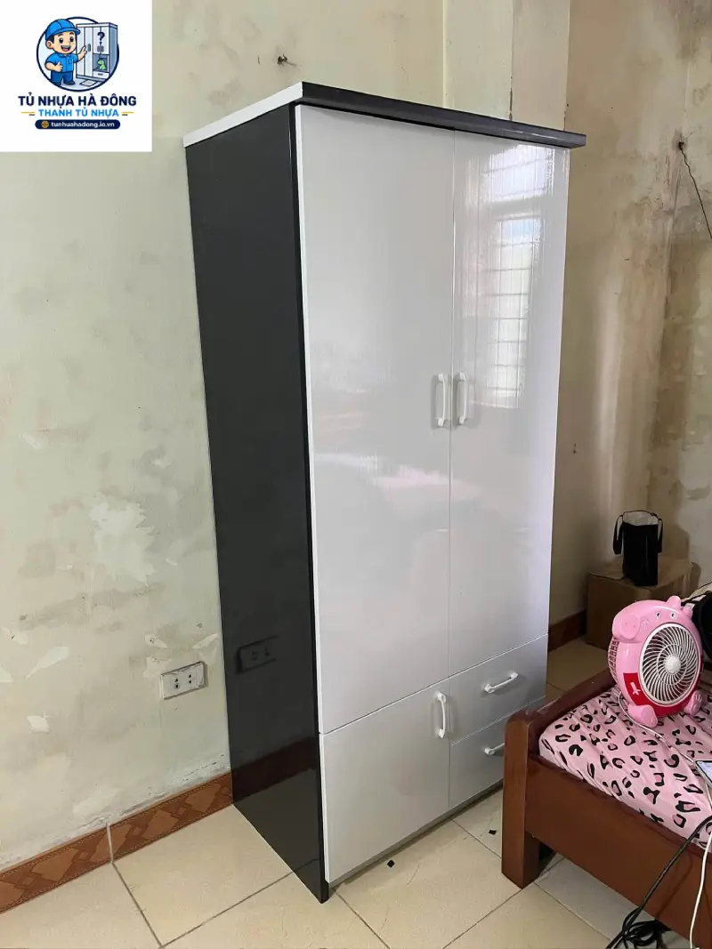 Bàn giao Tủ nhựa quần áo 2 cánh Sinh viên Lào tại Ngõ 24 Ngô Quyền - Hà Đông sáng 24/9