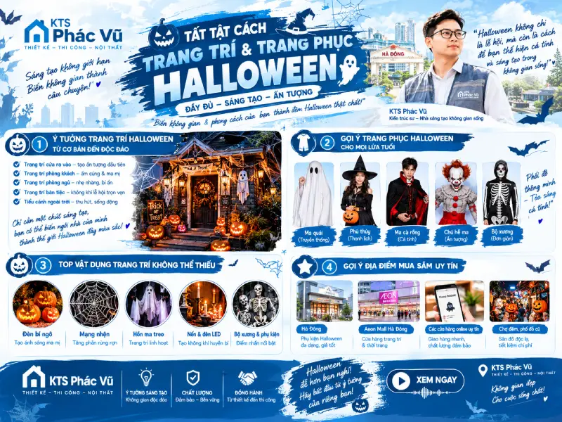 Cách Trang trí & Trang phục Halloween