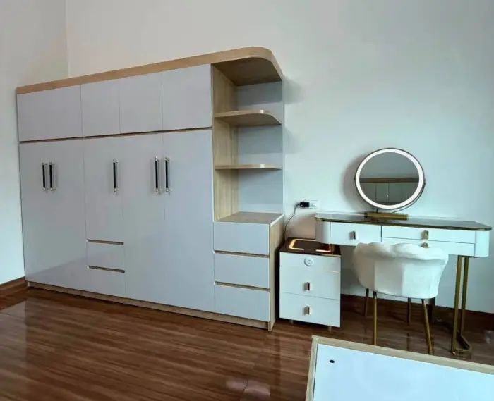 Bàn Giao Combo Tủ Quần Áo Nhựa Chin Huei 5 Cánh Kịch Trần Phối Bàn Trang Điểm Cho Chị Bảo Anh Tại Lai Tảo - xã Phúc Sơn