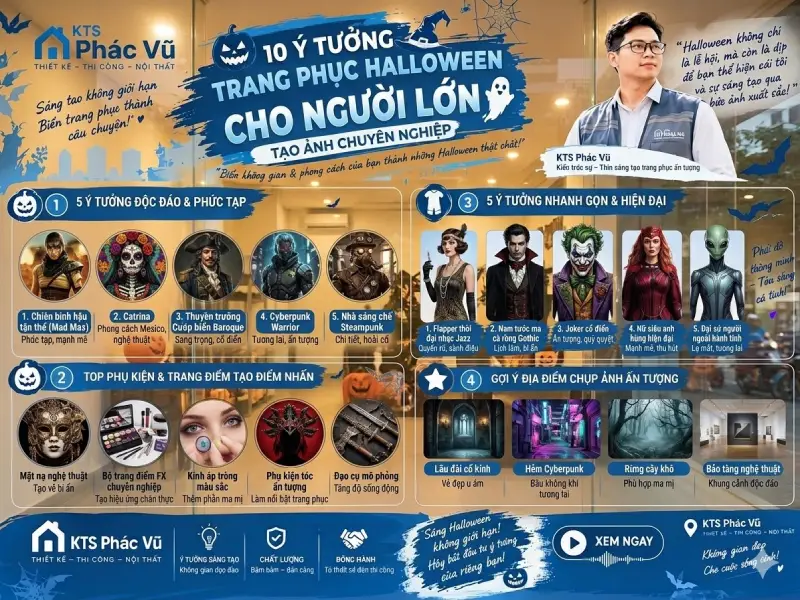 Ý tưởng trang phục Halloween cho người lớn