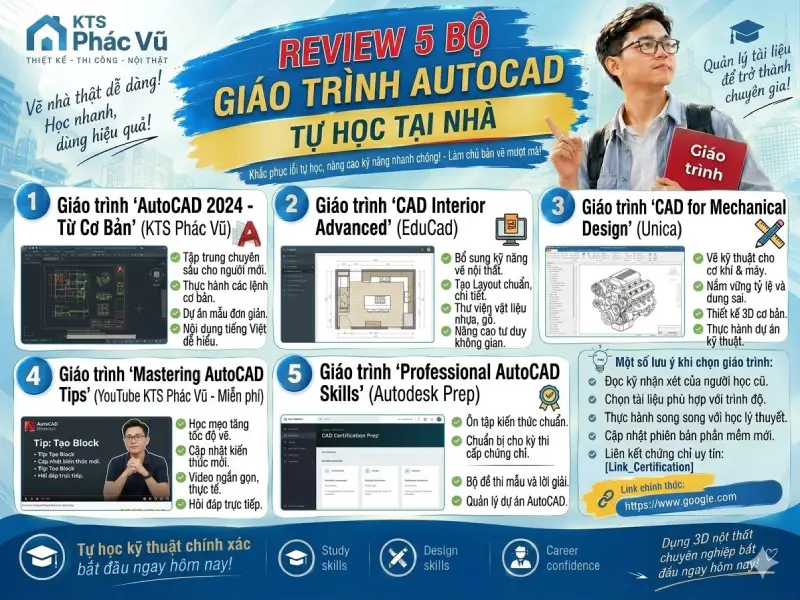 bộ giáo trình AutoCAD tự học tại nhà